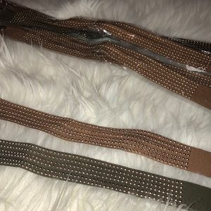 STUDDED SHRED WRAP BRACELET ✨GREEN & BROWN